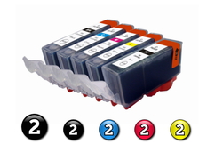 10 Pack Combo Compatible Canon ink cartridges (2 x PGI-520BK + 2 x CLI521BK/C/M/Y) 10 Pack Combo Compatible Canon ink cartridges (2 x PGI-520BK + 2 x CLI521BK/C/M/Y)